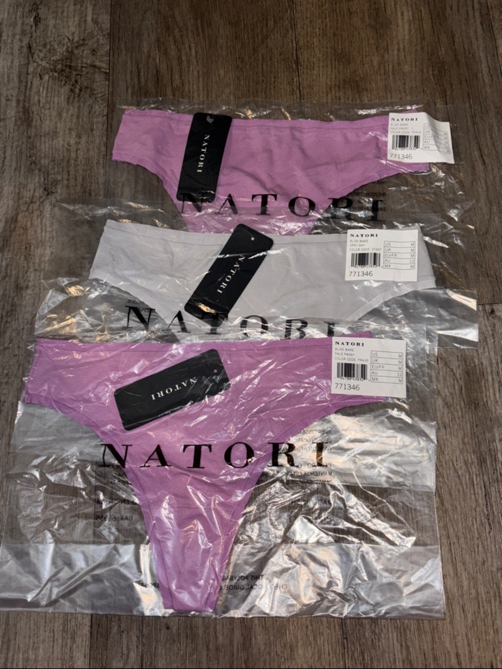 Natori women Lavender Thong Bottoms - 3 Pack